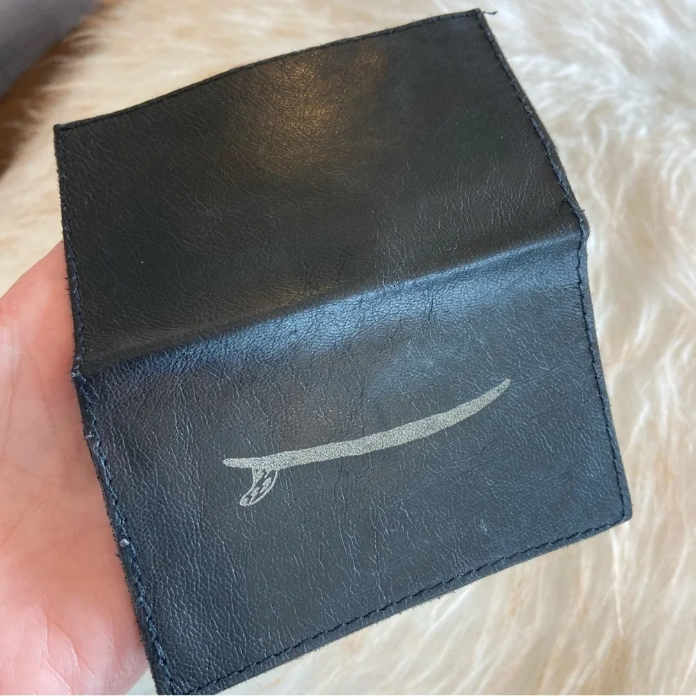 Aloha Soft Black Leather Card Holder
